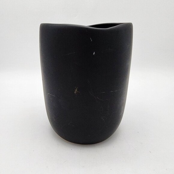 Mikasa Black Tiki Pottery Face Vase 8" - Picture 2 of 5